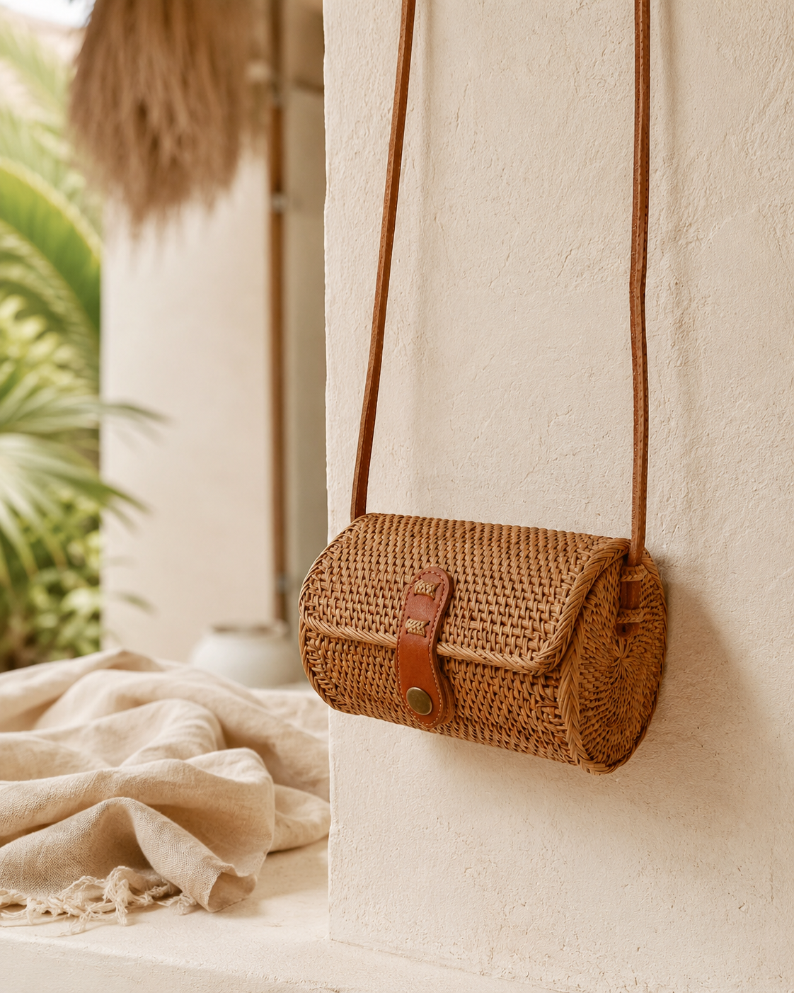 Diah Rattan Purse – Rattan Home Decor | Village Thrive