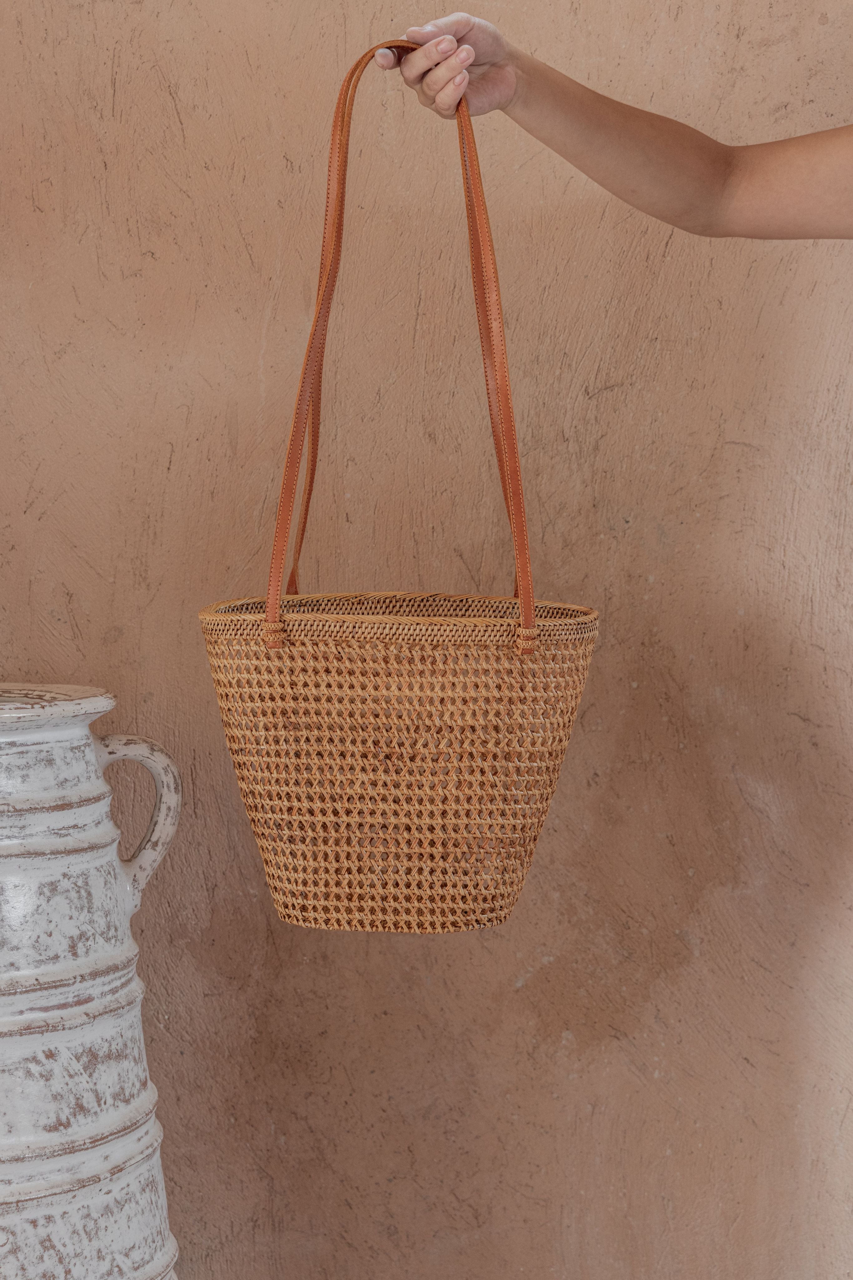 Buka Rattan Shoulder Bag – Rattan Home Decor | Village Thrive