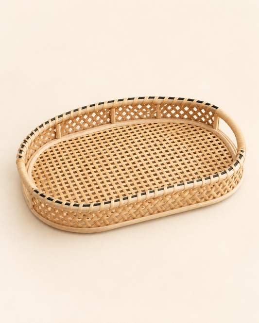 Nora Rattan Oval Tray