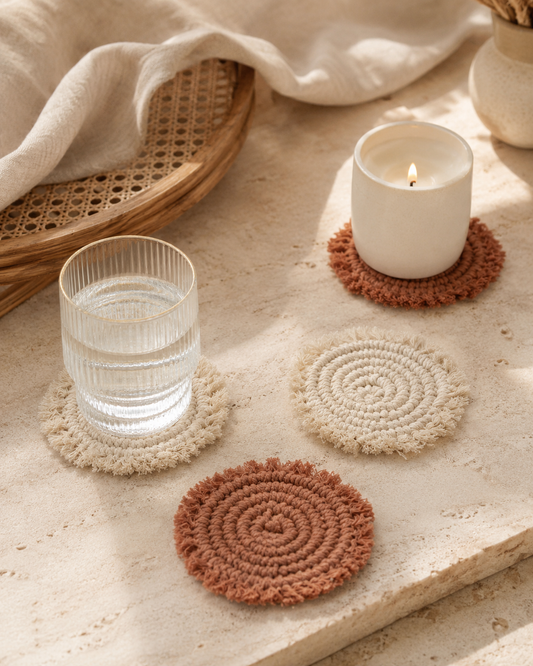 Natural Mixed Coaster Set