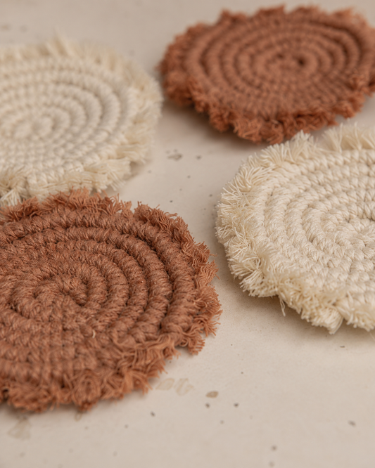 Natural Mixed Coaster Set