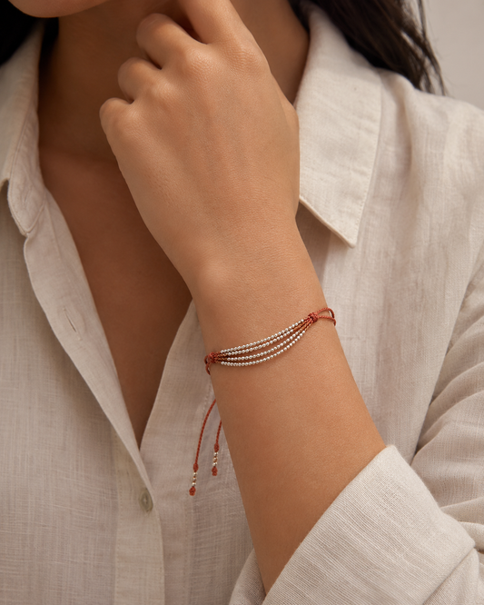 Terra Layered Bracelets in Silver
