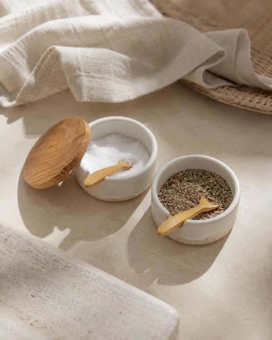 Wabi Ceramic Salt & Pepper Holder
