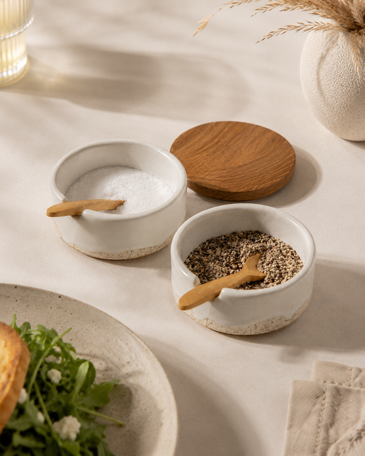 Wabi Ceramic Salt & Pepper Holder