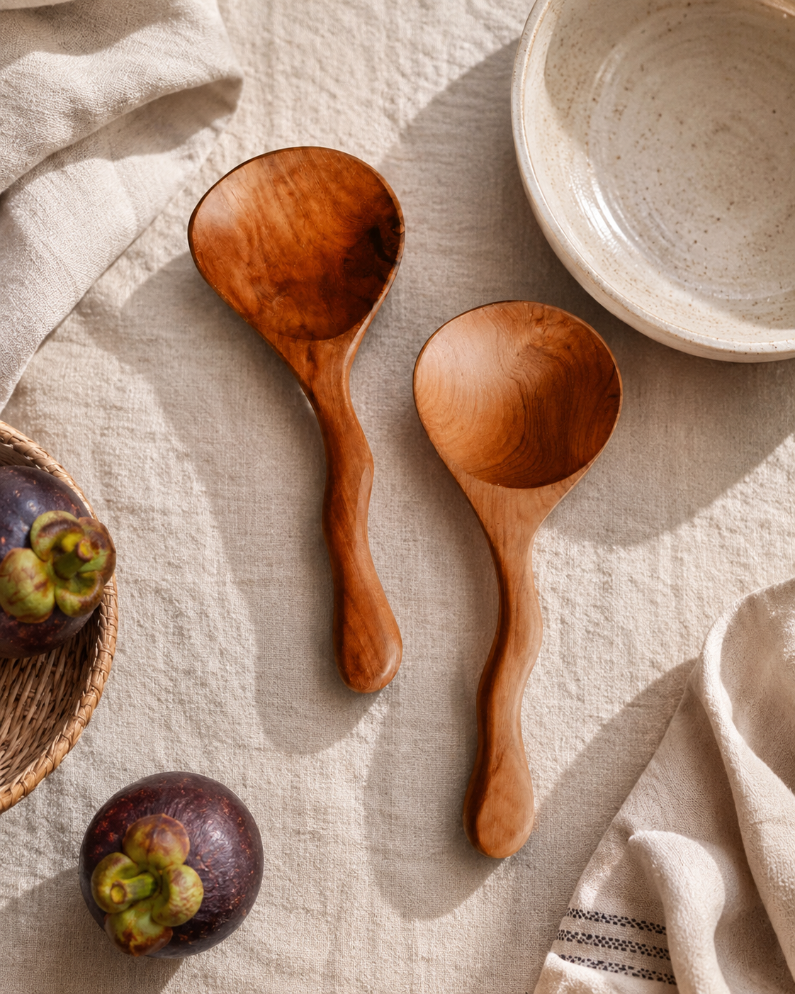 Village Thrive Teak Serving Spoon - Thumbnail 3