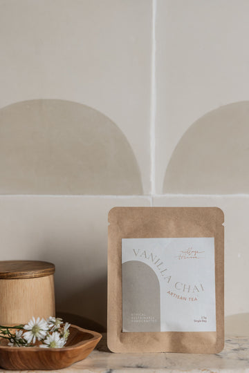 Vanilla Chai Tea Bag Set of 3 handmade by Village Thrive using natural materials.