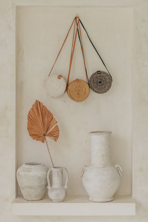 Round Rattan Purse