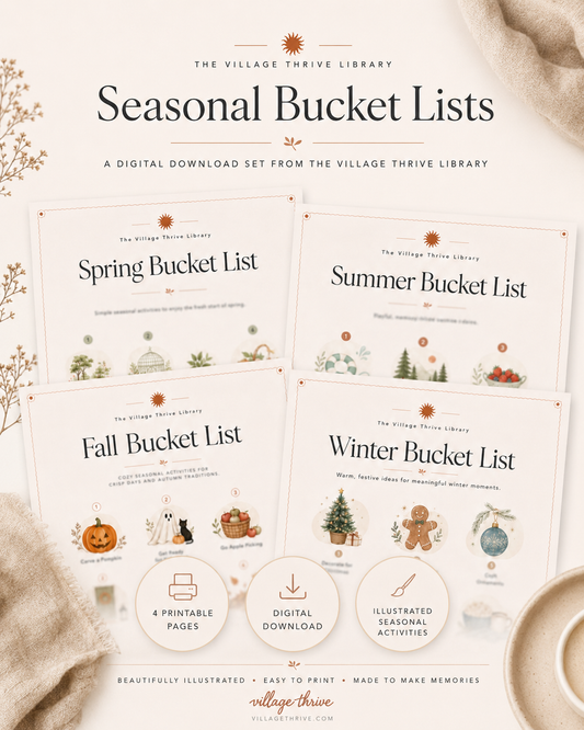 Seasonal Bucket Lists Printable Set
