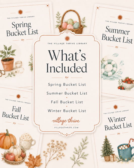 Seasonal Bucket Lists Printable Set