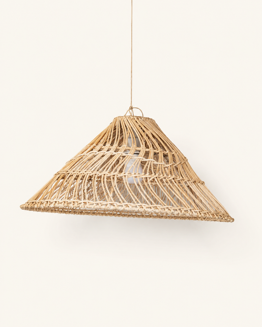 Wavy Shade Rattan Lighting Pendant