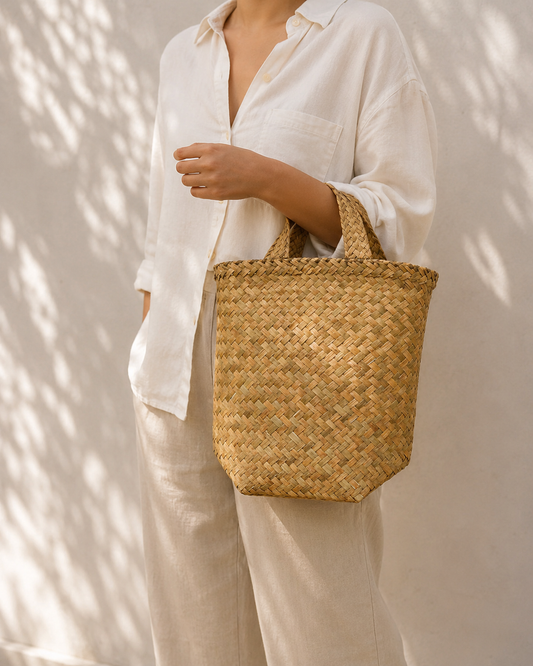 Isla Woven Handbag