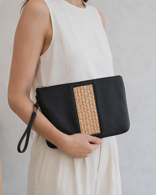 Cove Rattan Laptop Pouch