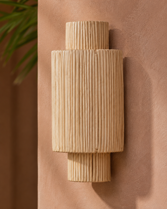 Maya Rattan Wall Sconce