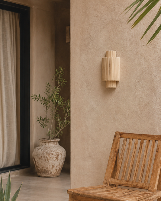 Maya Rattan Wall Sconce