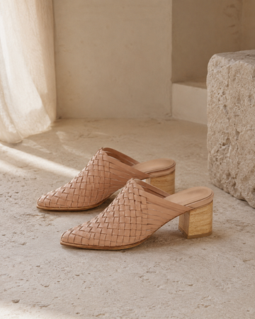 Palma Leather Heeled Mule