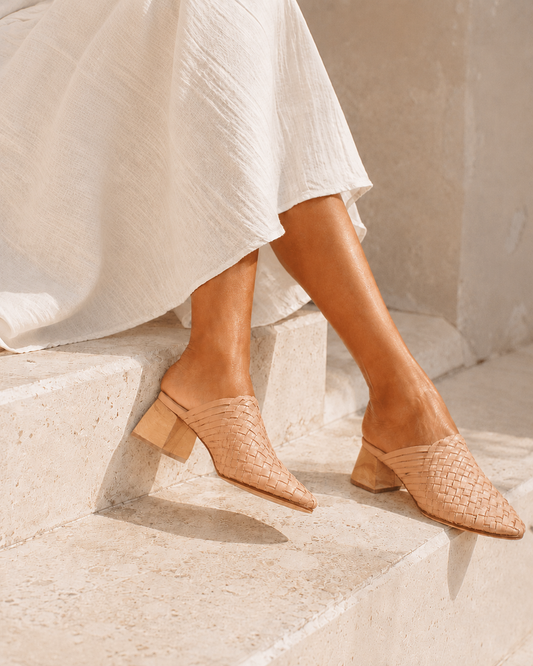 Palma Leather Heeled Mule