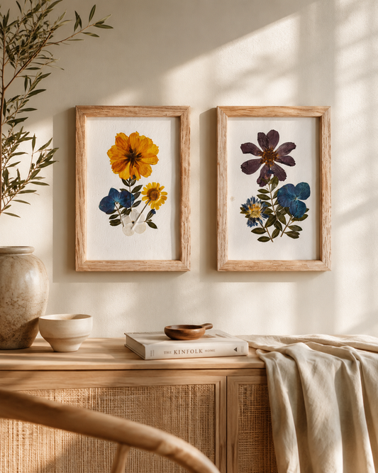 Pressed Flowers Wall Art 4x6