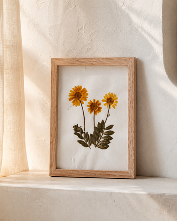 Pressed Flowers Wall Art 5x7
