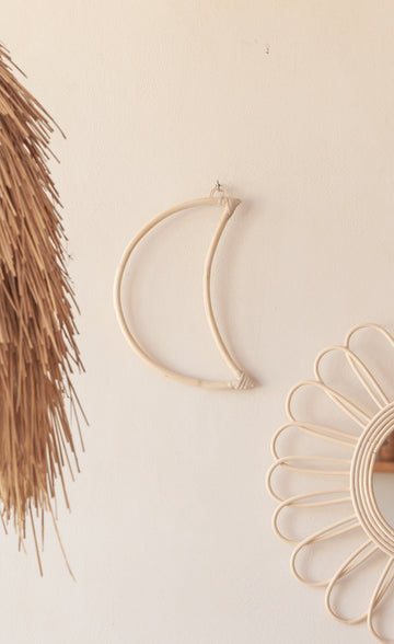 La Luna Wall Decor handmade by Village Thrive using natural materials.