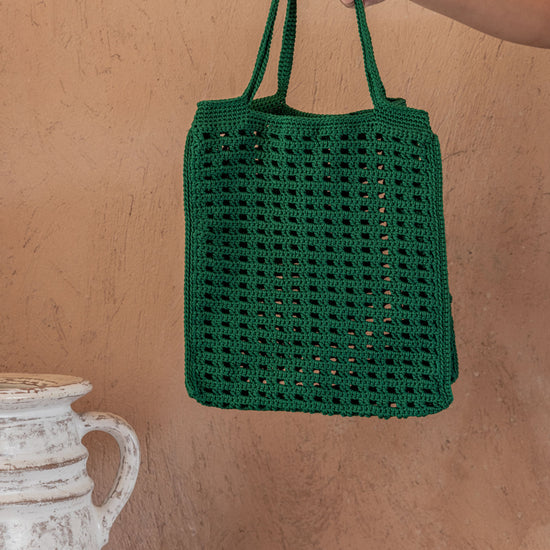 Market Crochet Tote Bag PREORDER handmade by Village Thrive using natural materials.