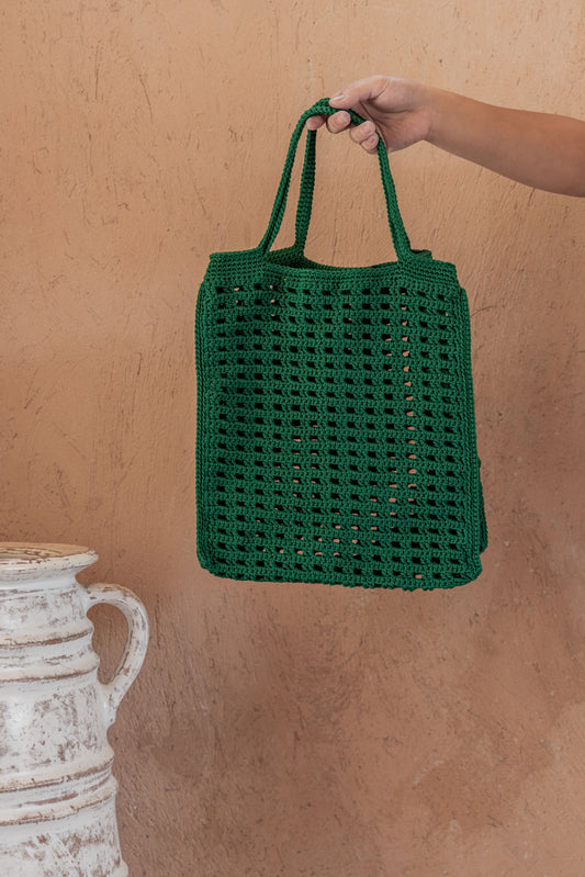 Market Crochet Tote Bag PREORDER handmade by Village Thrive using natural materials.