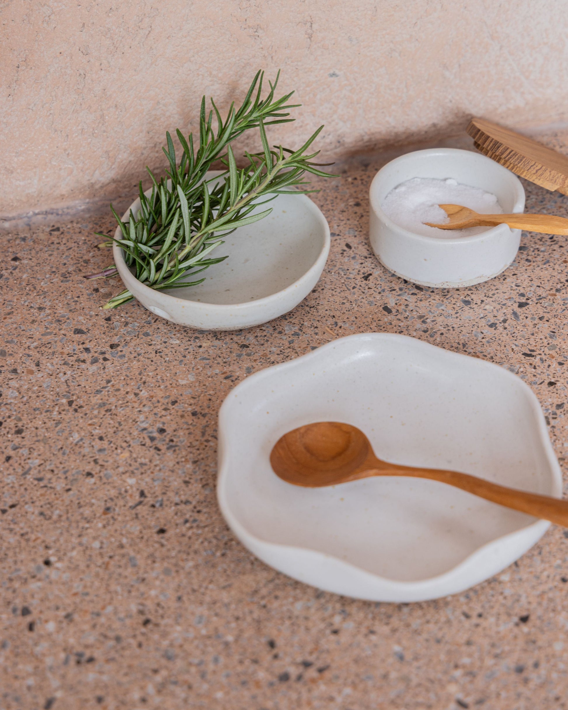 Wabi Ceramic Flora Catch All handmade by Village Thrive using natural materials.
