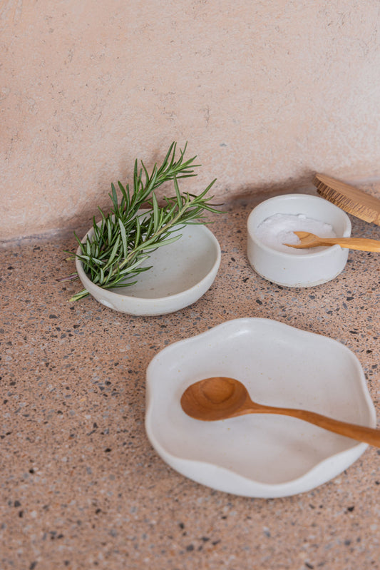 Wabi Ceramic Flora Catch All handmade by Village Thrive using natural materials.