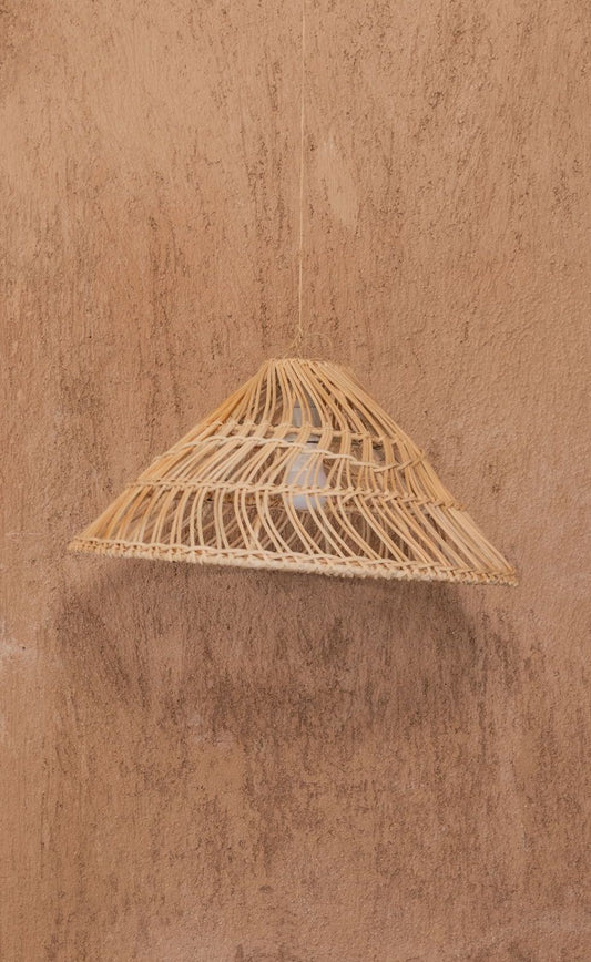 Wavy Shade Rattan Lighting Pendant