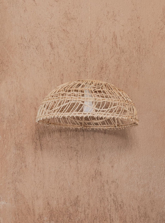 Wavy Dome Rattan Lighting Pendant