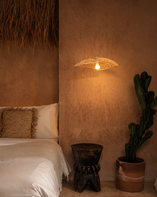 Wavy Minimal Rattan Lighting Pendant