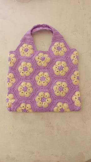 Flower Crochet Shoulder Bag