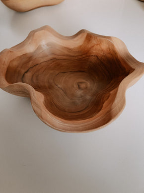 Teak Wavy Bowl