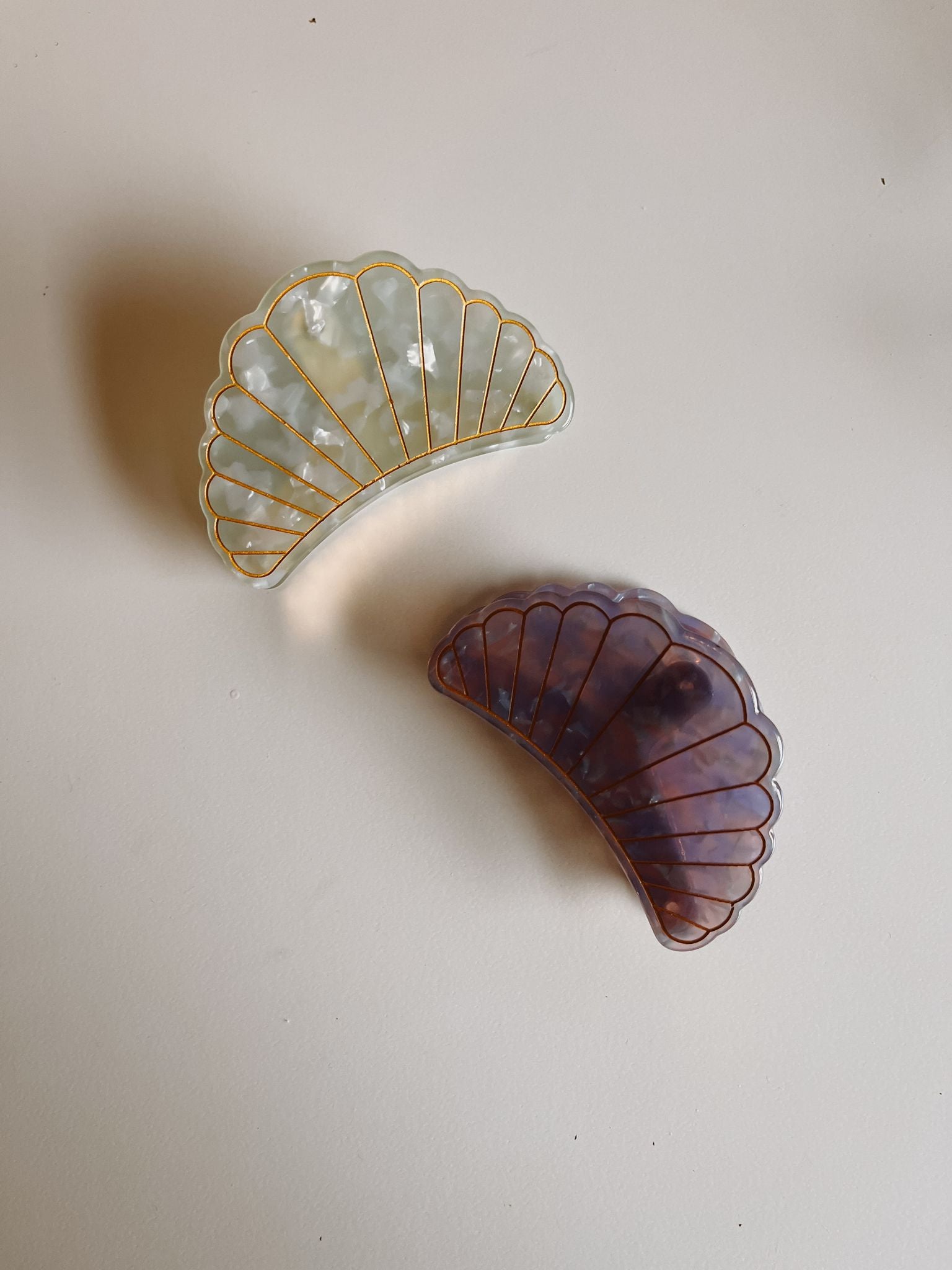 Shell Hair Clip handmade by Village Thrive using natural materials.