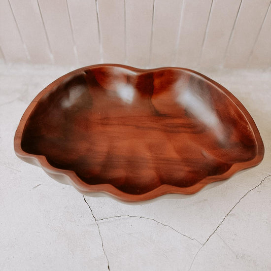 Teak Fruit Bowl handmade by Village Thrive using natural materials.