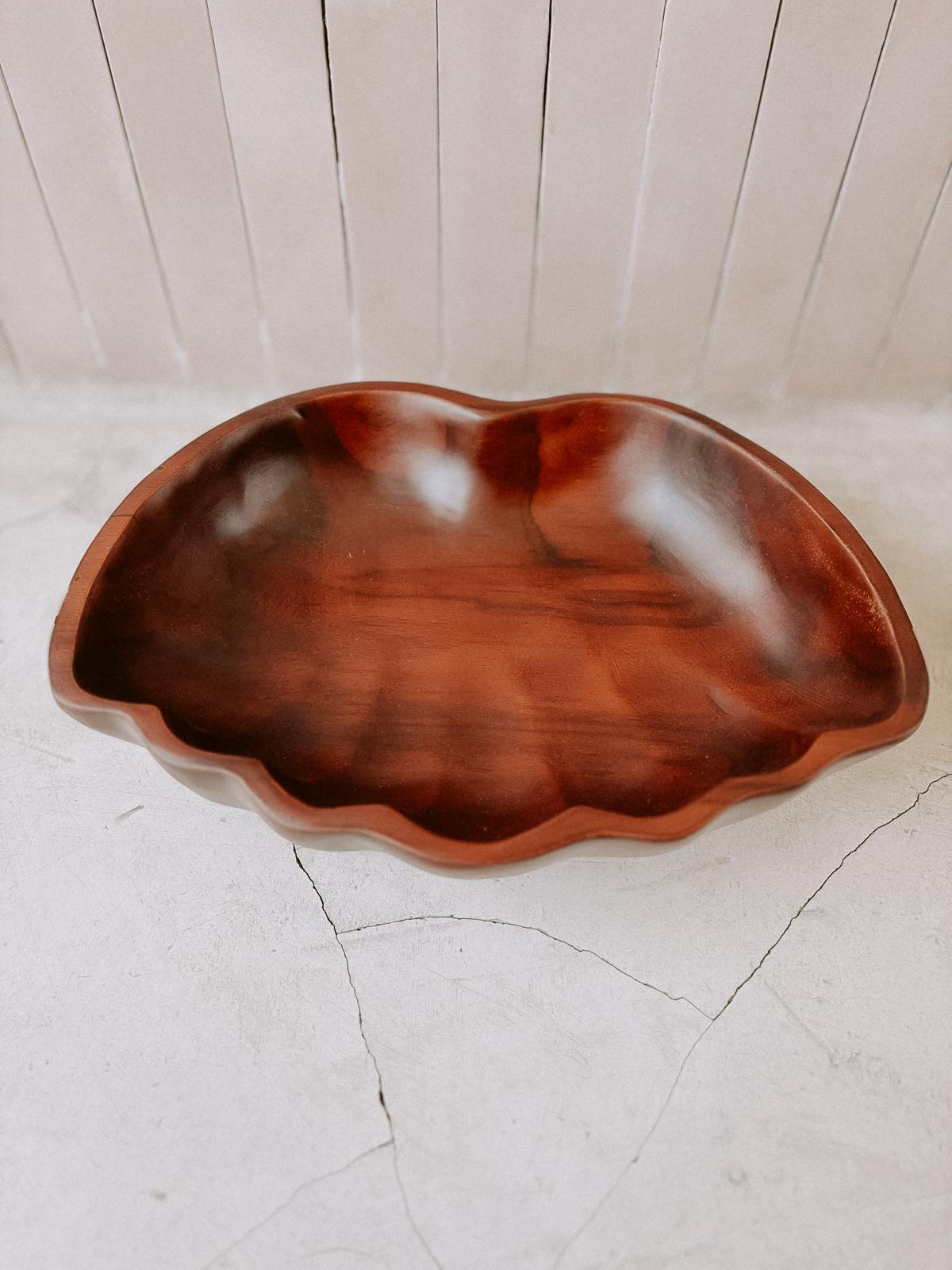 Teak Fruit Bowl handmade by Village Thrive using natural materials.