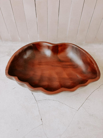Teak Fruit Bowl handmade by Village Thrive using natural materials.