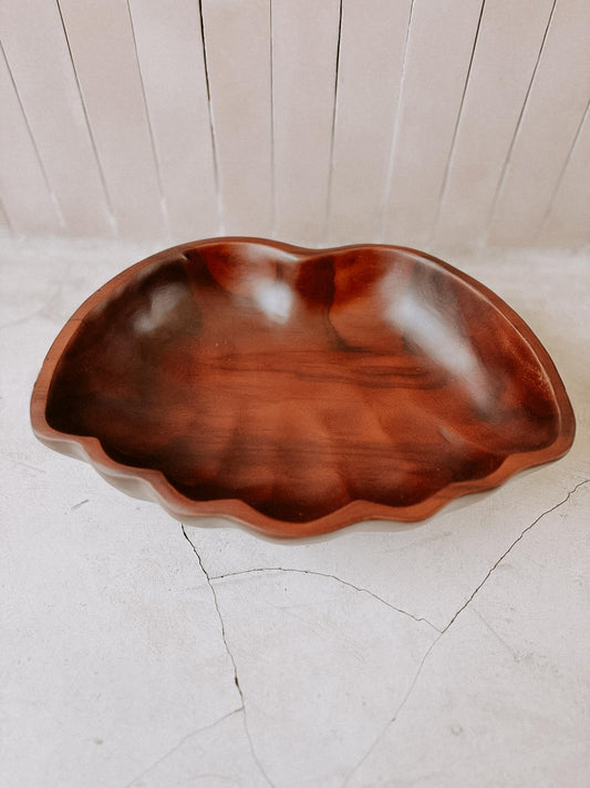 Teak Fruit Bowl handmade by Village Thrive using natural materials.