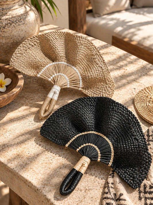 Purun Wavy Woven Fan