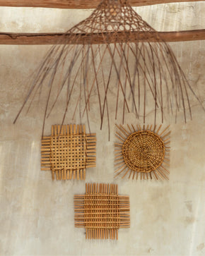 Woven Rattan Wall Decor Sets