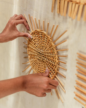 Woven Rattan Wall Decor Sets