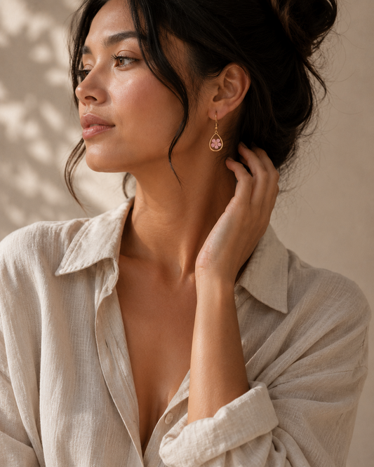 Wildflower Gold Dangle Earrings
