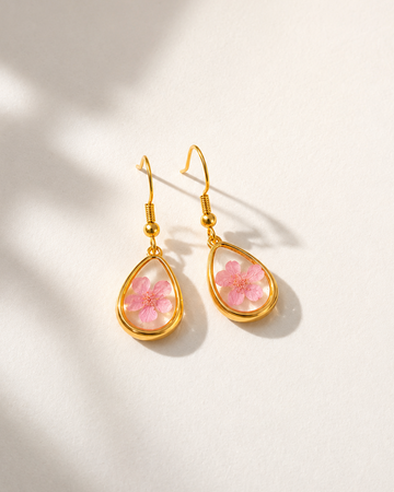 Wildflower Gold Dangle Earrings