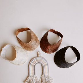 Rattan Sun Visors for Kids