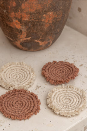 Natural Mixed Coaster Set