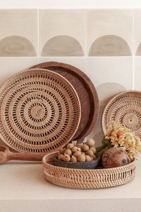 Round Woven Tray