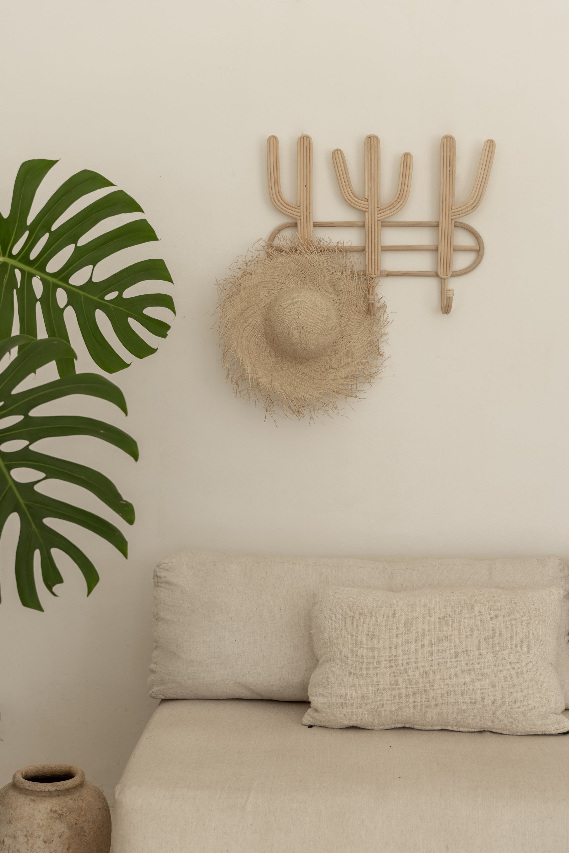 Fraya Natural Sun Hat handmade by Village Thrive using natural materials.