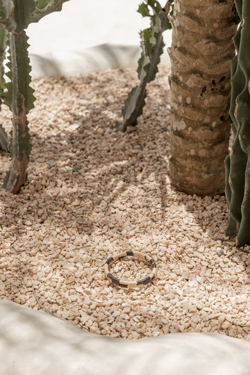 Imperfect Rattan Bangles handmade by Village Thrive using natural materials.