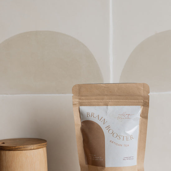 Brain Booster Loose Leaf Tea handmade by Village Thrive using natural materials.