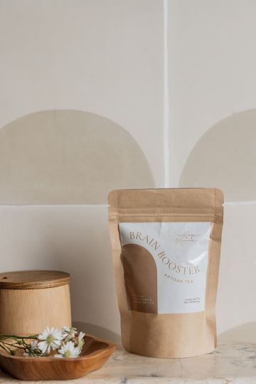 Brain Booster Loose Leaf Tea handmade by Village Thrive using natural materials.