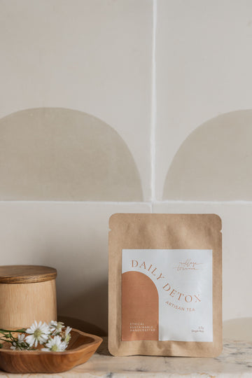 Daily Detox Tea Bag Set of 3 handmade by Village Thrive using natural materials.